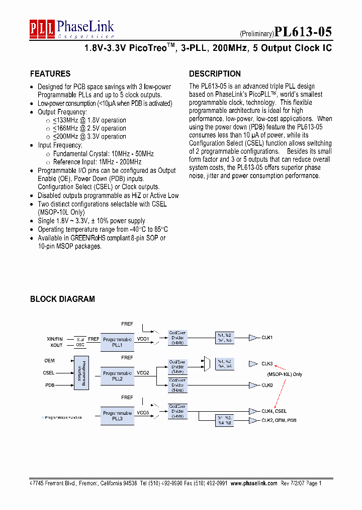 PL613-05-XXXSIR_1296420.PDF Datasheet