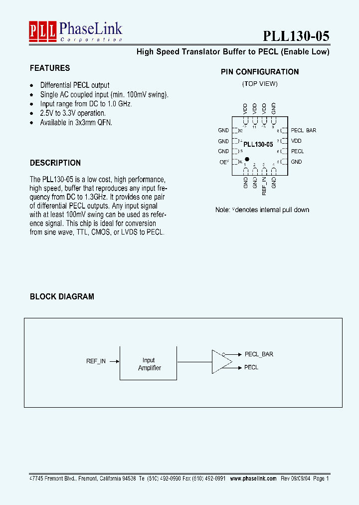 PLL130-05SI_1296508.PDF Datasheet