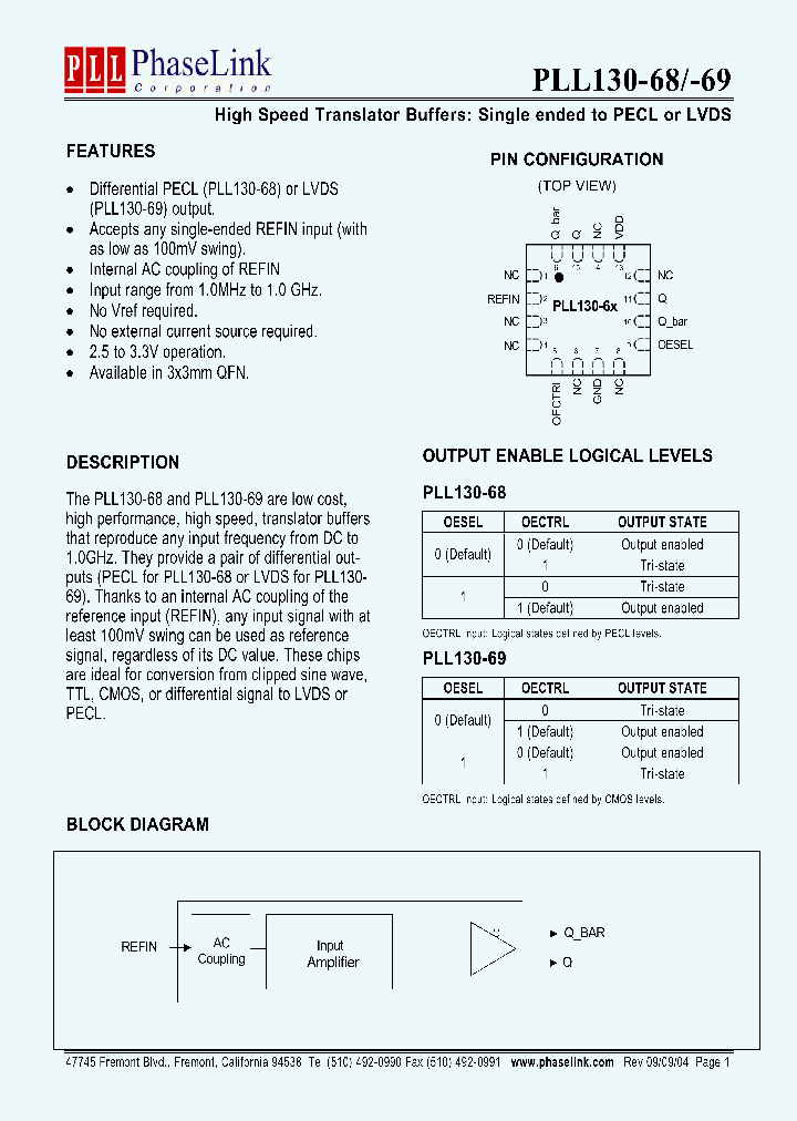 PLL130-69QI_1296512.PDF Datasheet