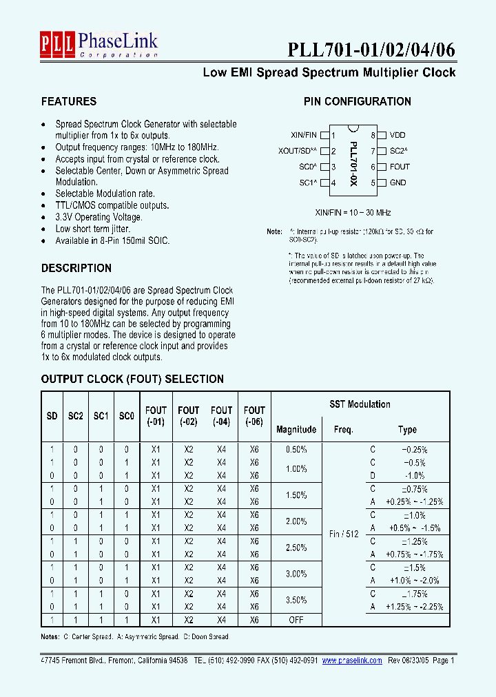PLL701-0XXIR_1296548.PDF Datasheet