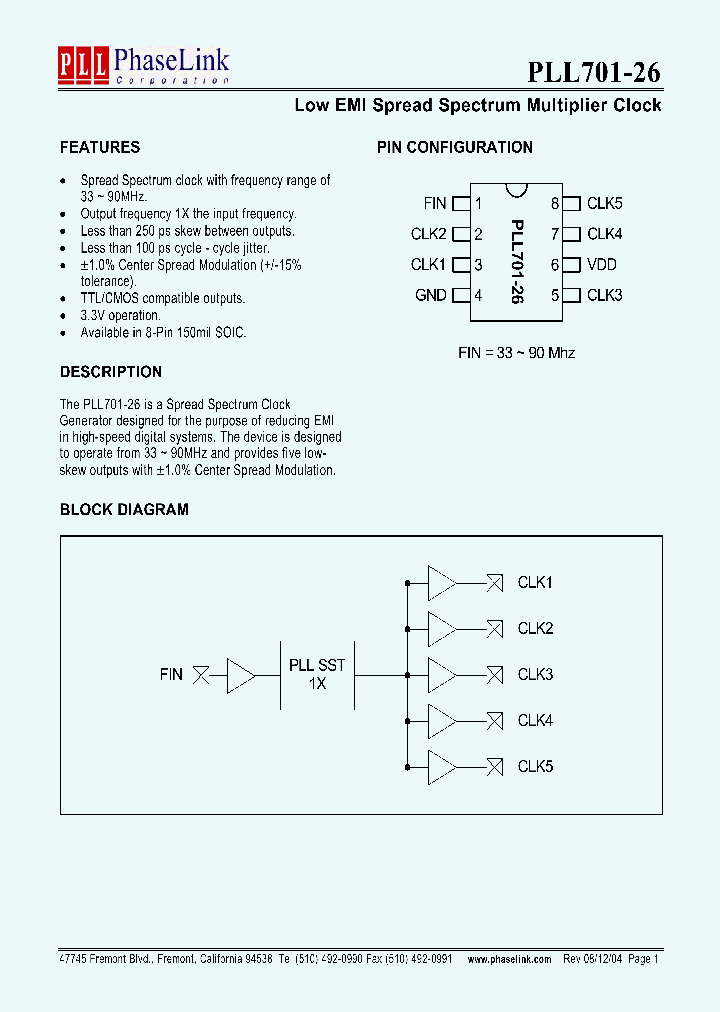 PLL701-26SIR_1296556.PDF Datasheet