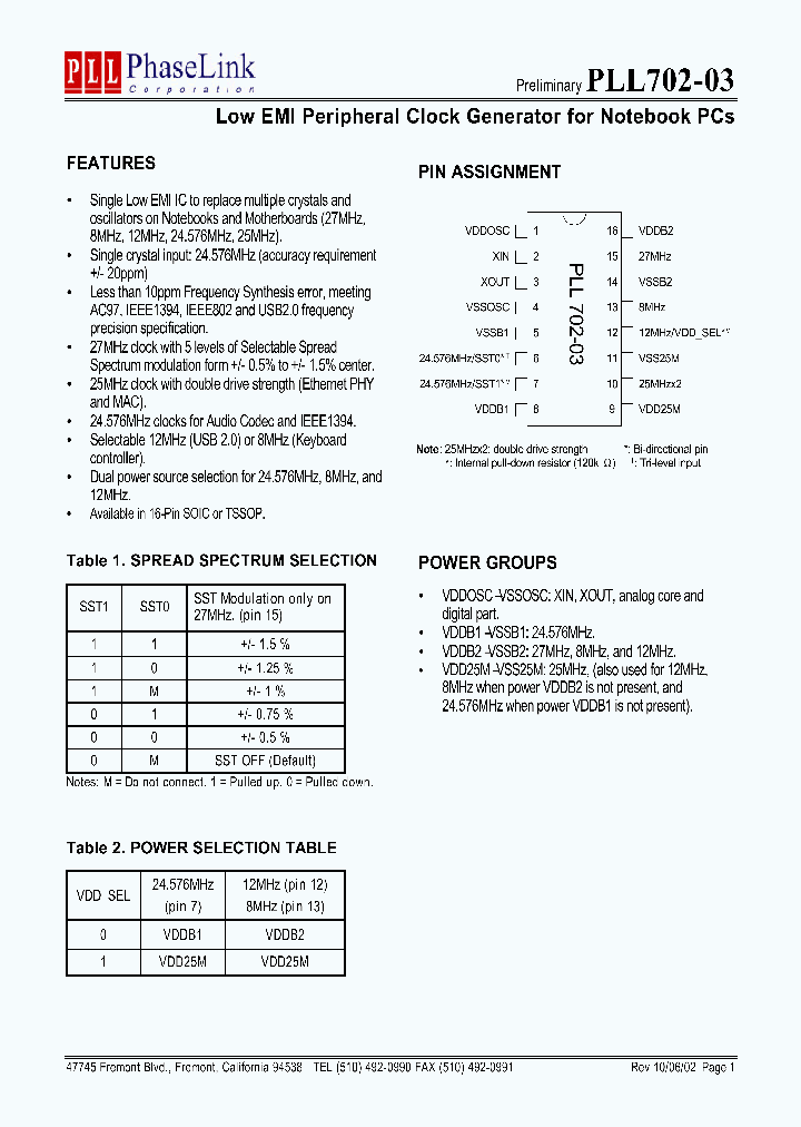 PLL702-03SM_1296561.PDF Datasheet