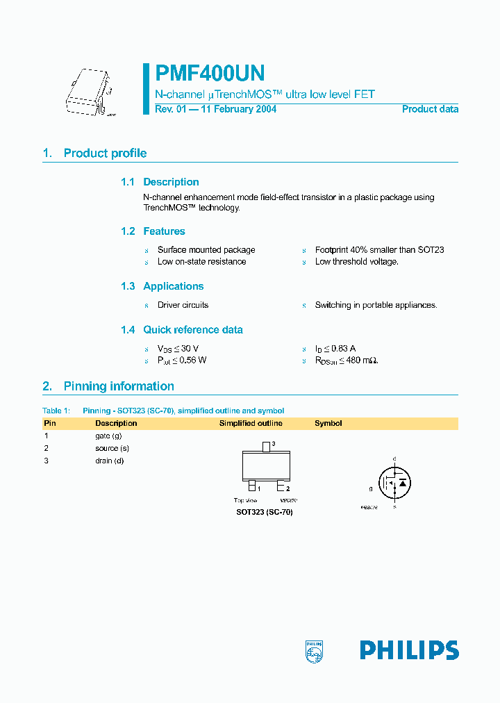 PMF400UN_1179956.PDF Datasheet