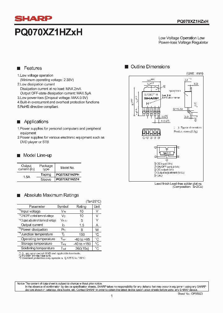 PQ070XZ1HZPH_1133261.PDF Datasheet