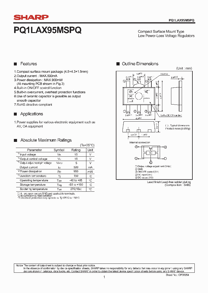 PQ1LAX95MSPQ_1297333.PDF Datasheet