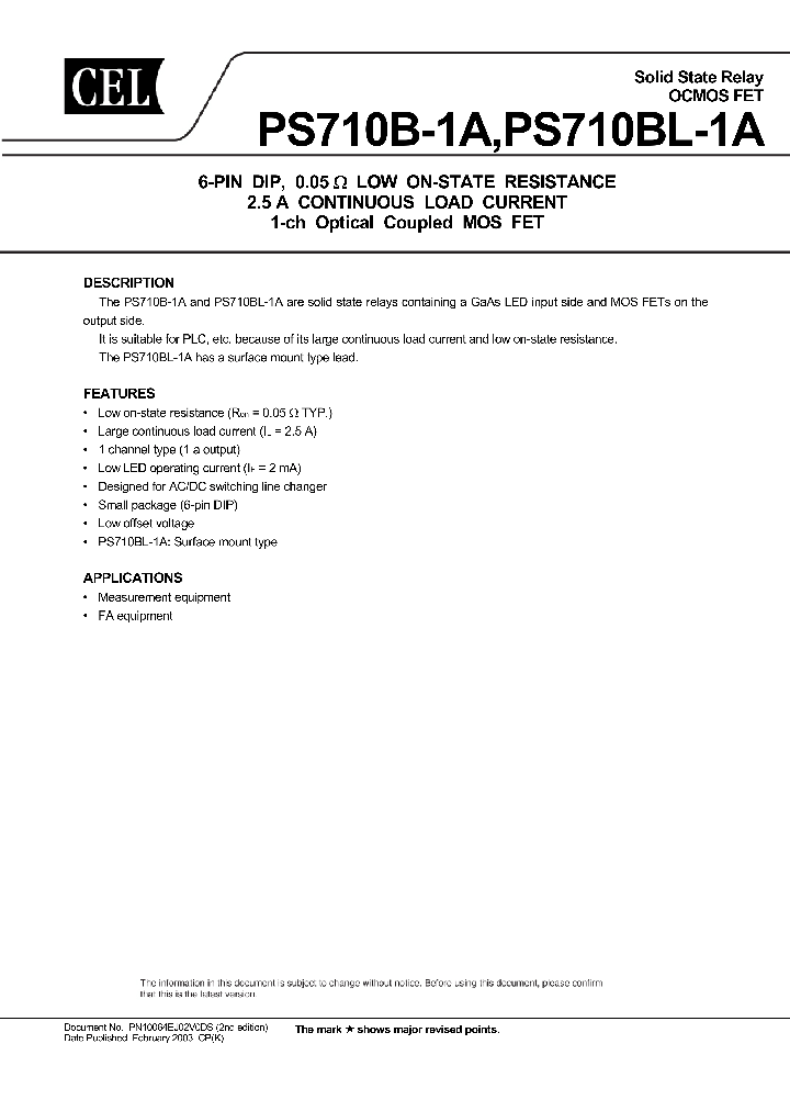 PS710BL-1A-E4-A_1297657.PDF Datasheet