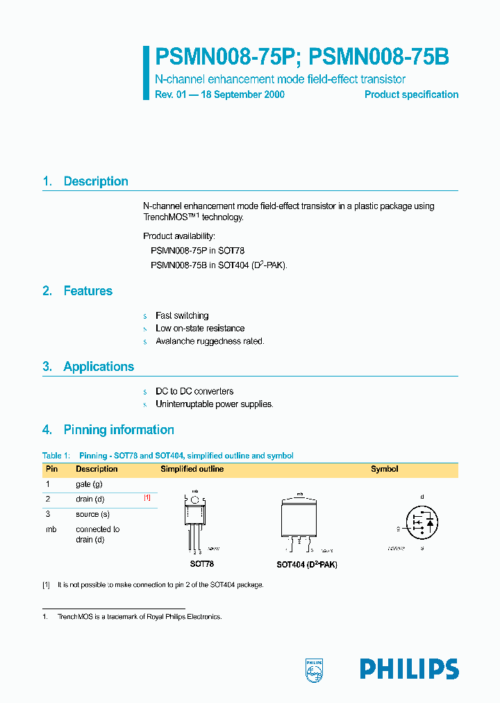 PSMN008-75P_1297859.PDF Datasheet