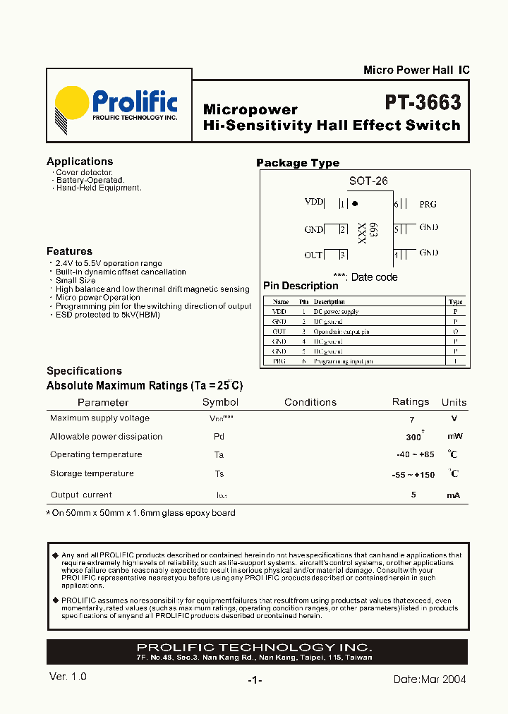 PT-3663_1103793.PDF Datasheet
