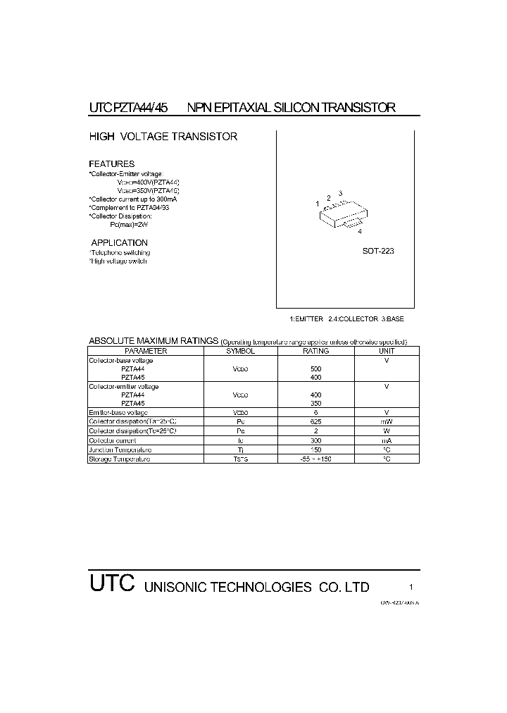 PZTA44_1083557.PDF Datasheet