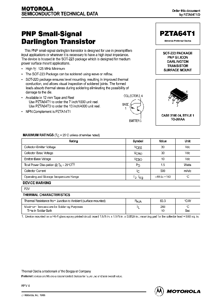 PZTA64T1_1298631.PDF Datasheet