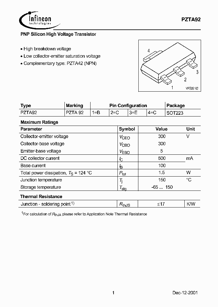 PZTA92_1087993.PDF Datasheet
