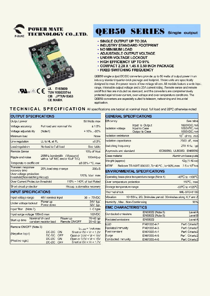 QEB50-48S3P3_1299822.PDF Datasheet