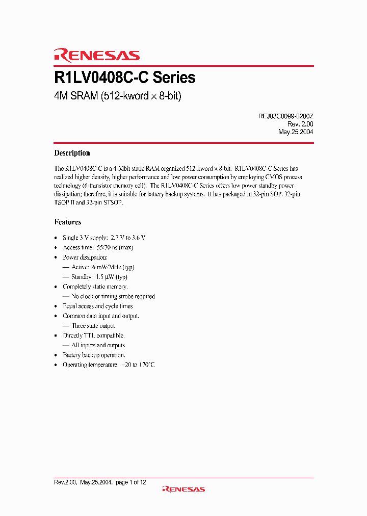 R1LV0408CSP-7LC_1300285.PDF Datasheet