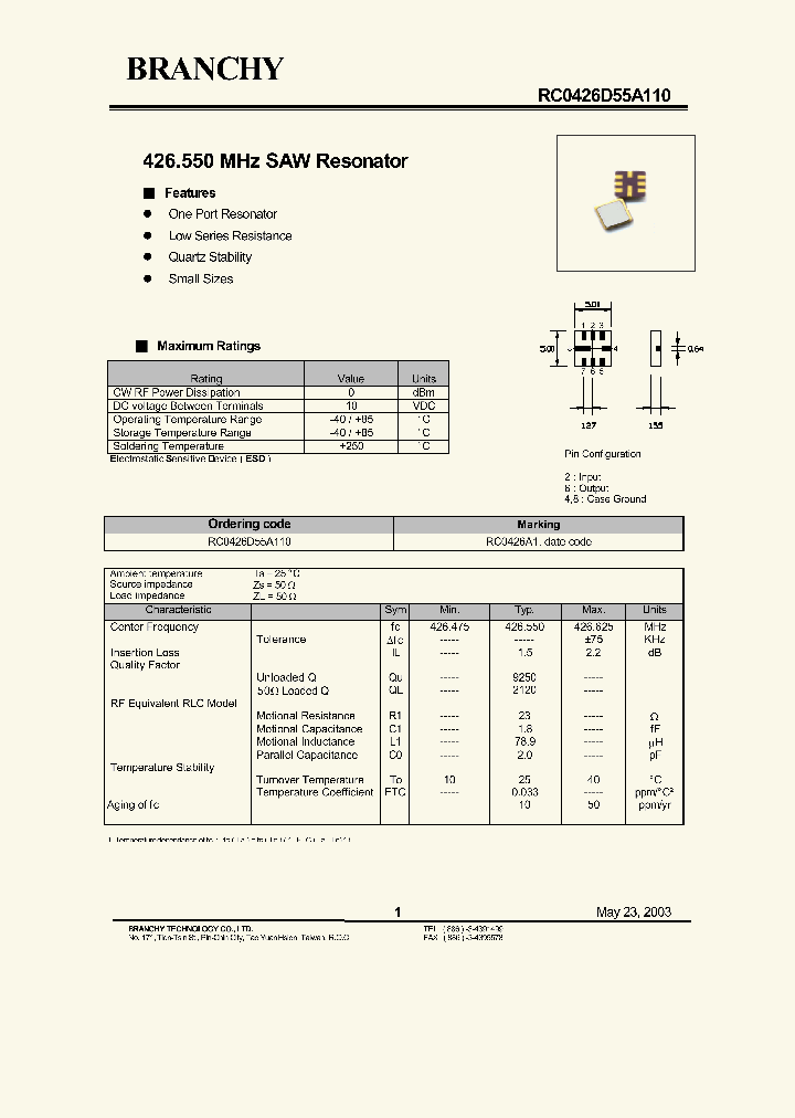 RC0426D55A110_1300853.PDF Datasheet