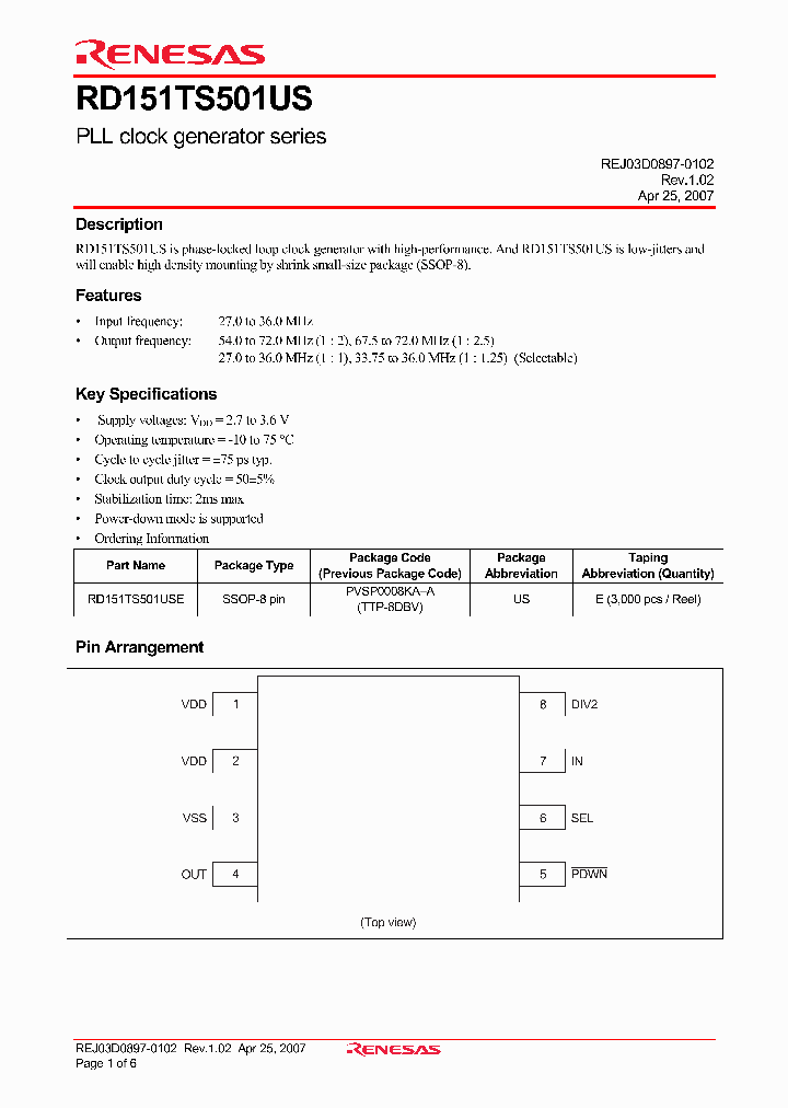 RD151TS501USE_1300960.PDF Datasheet