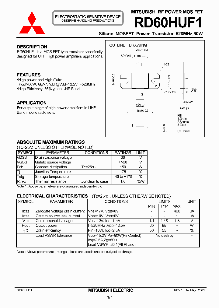 RD60HUF1_1088146.PDF Datasheet