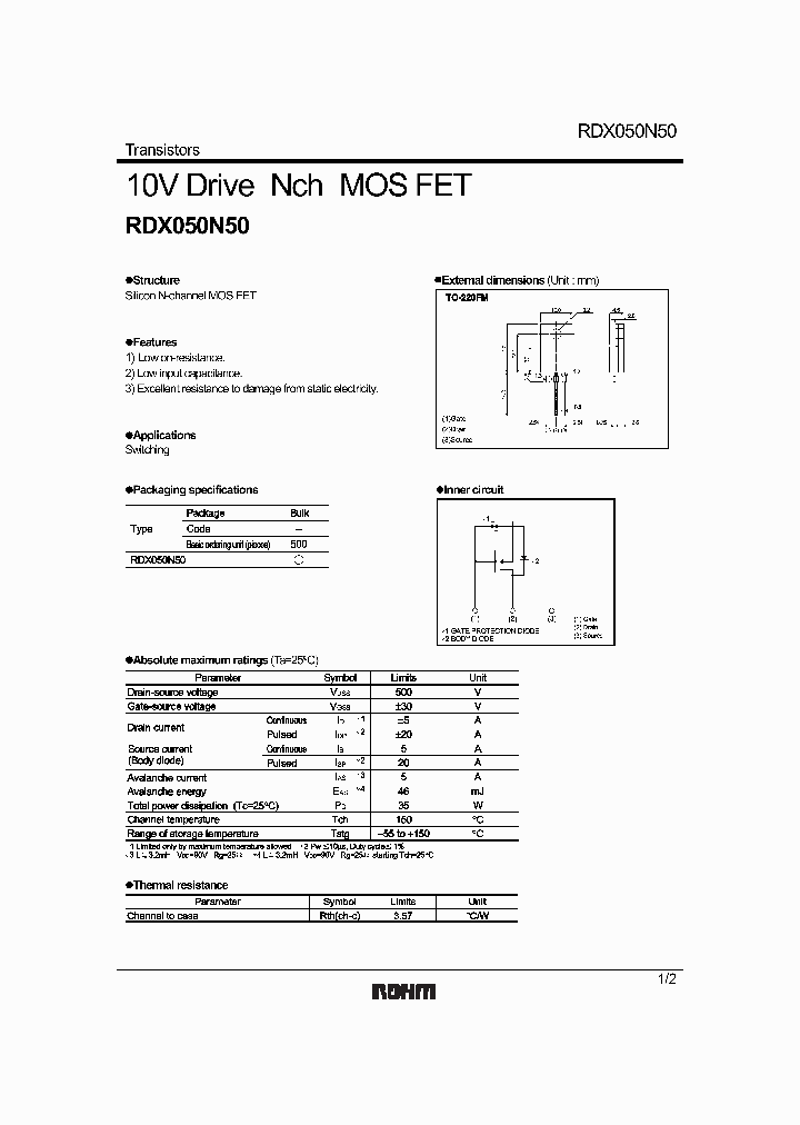 RDX050N50_1301028.PDF Datasheet