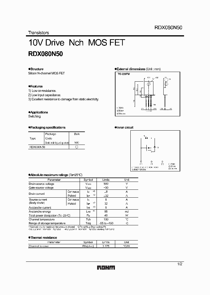 RDX080N50_1301030.PDF Datasheet