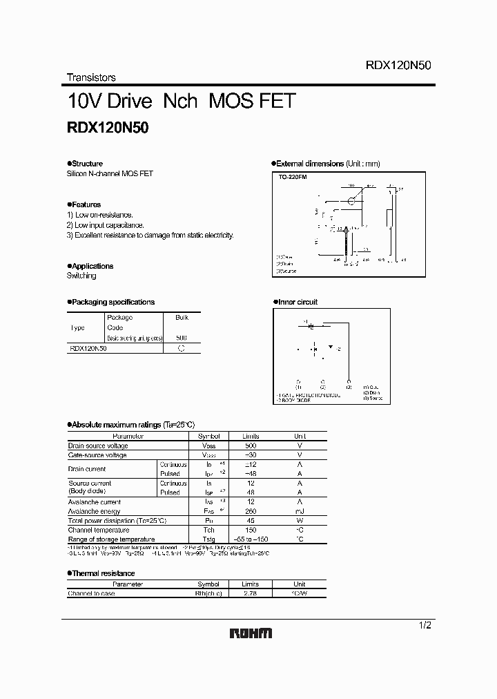 RDX120N50_1301032.PDF Datasheet
