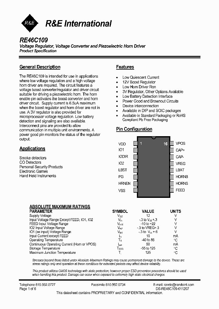 RE46C109_1107736.PDF Datasheet