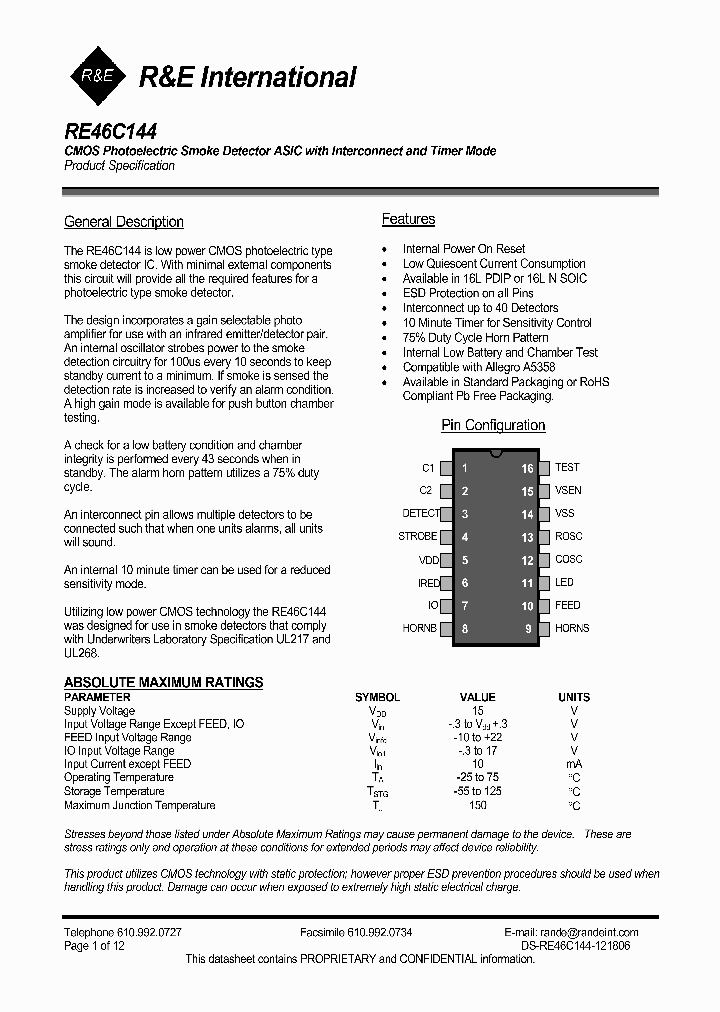 RE46C144_1107607.PDF Datasheet