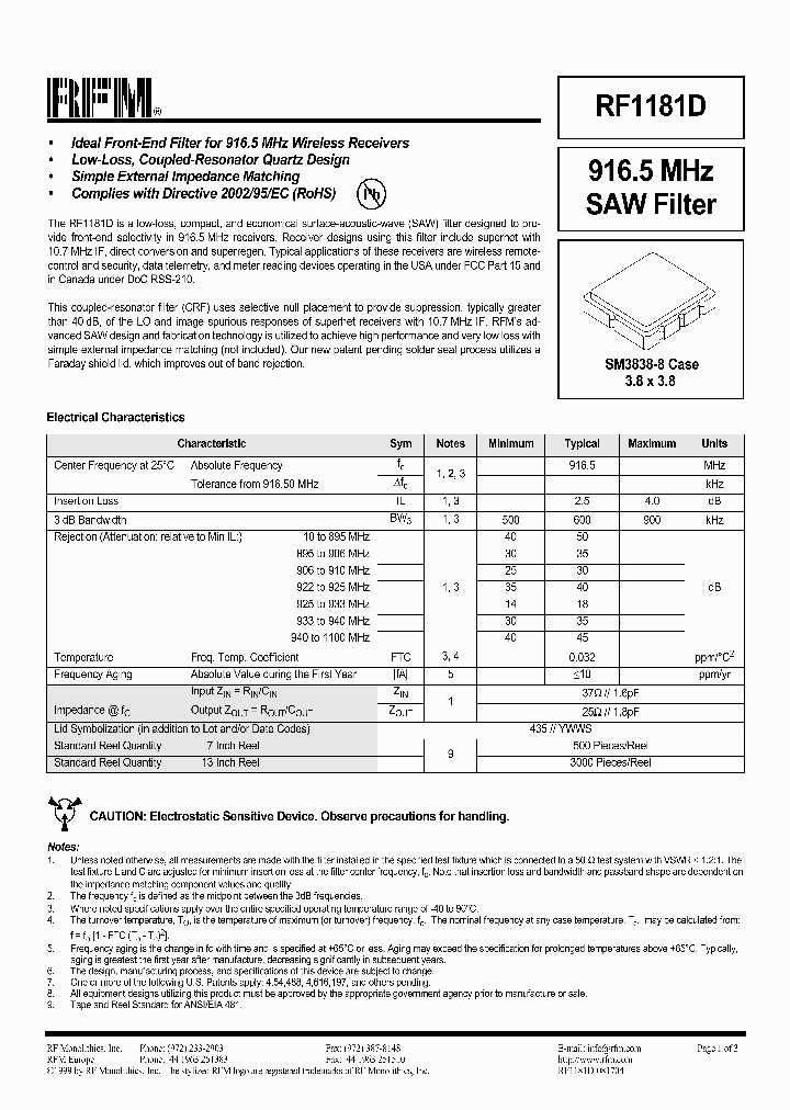 RF1181D_1301173.PDF Datasheet