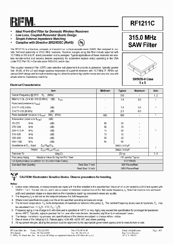 RF1211C_1301180.PDF Datasheet