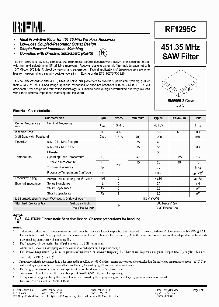 RF1295C_1301186.PDF Datasheet