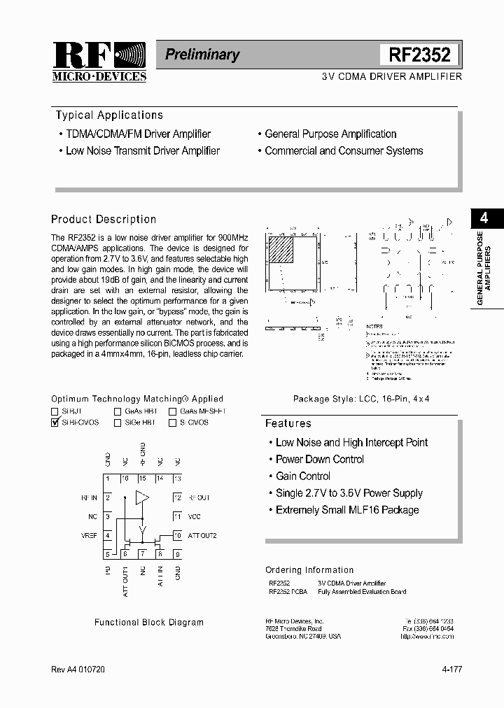 RF2352PCBA_1301320.PDF Datasheet