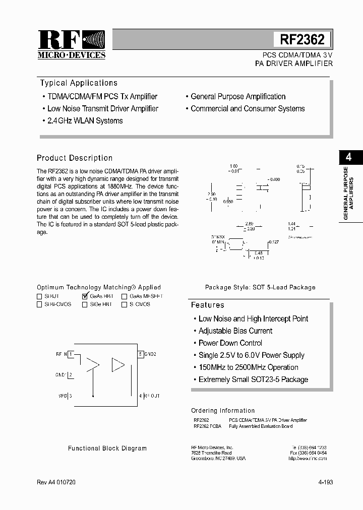 RF2362PCBA_1301326.PDF Datasheet