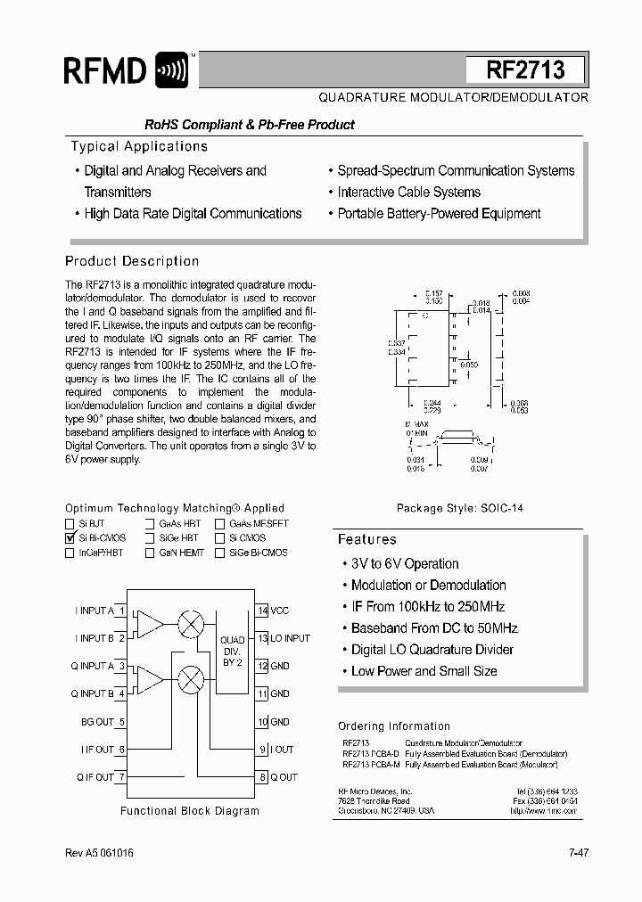 RF2713PCBA-D_1046598.PDF Datasheet