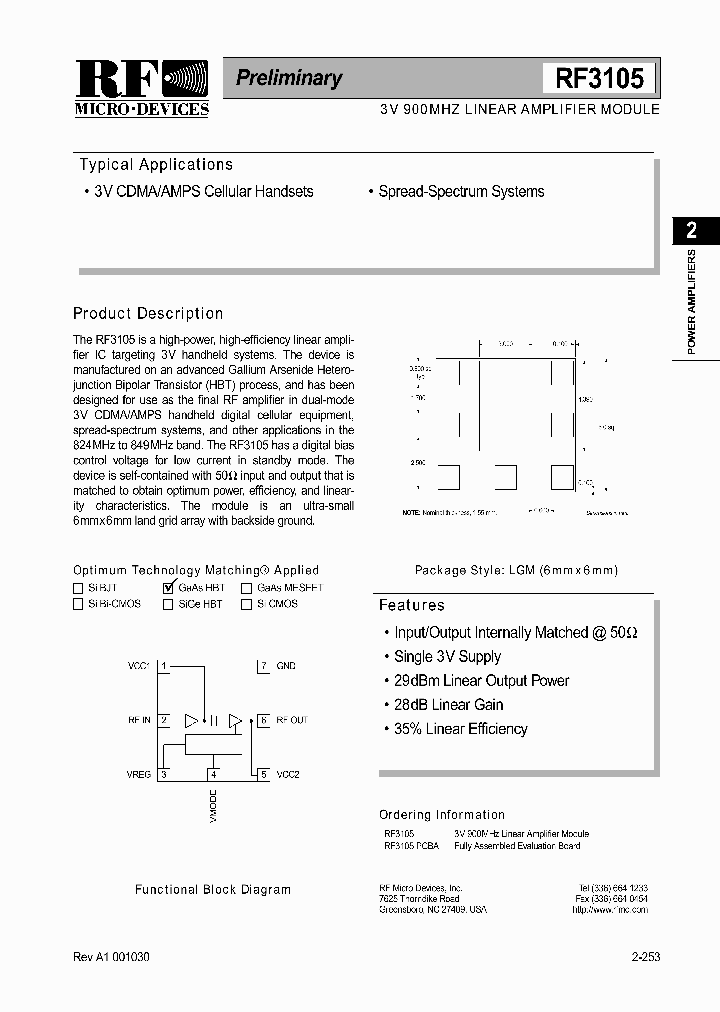 RF3105_1301430.PDF Datasheet