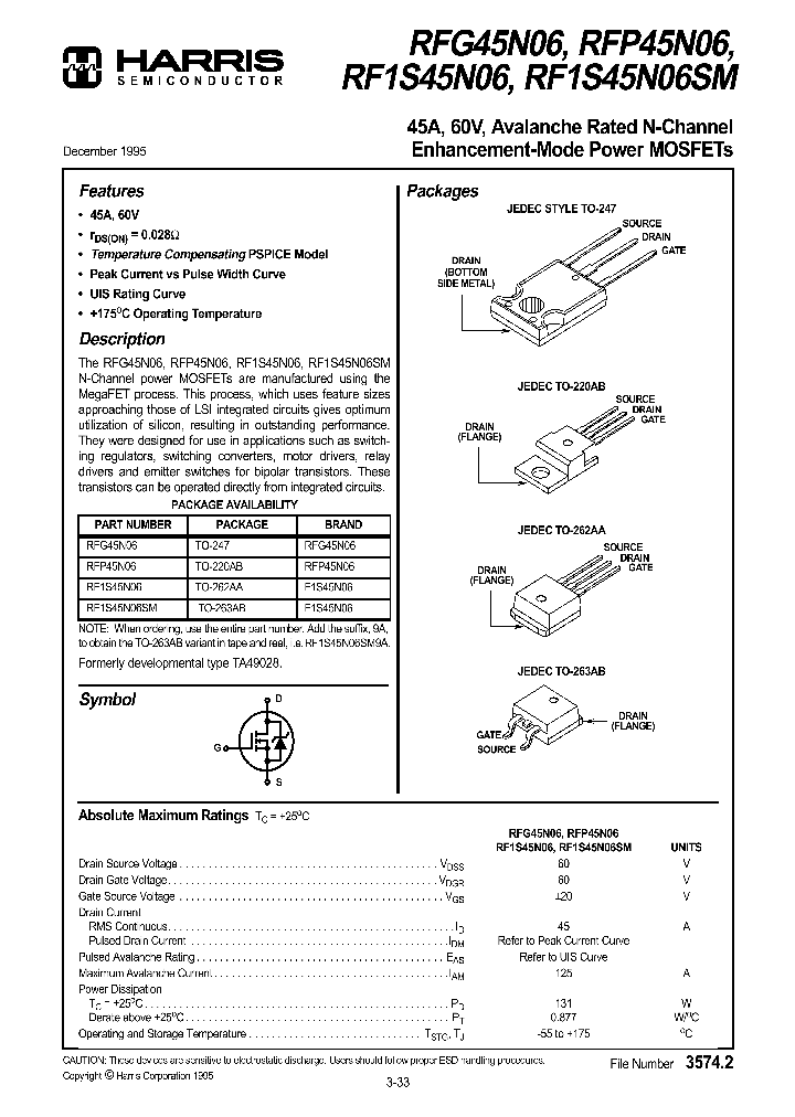 RFP45N06_1301632.PDF Datasheet