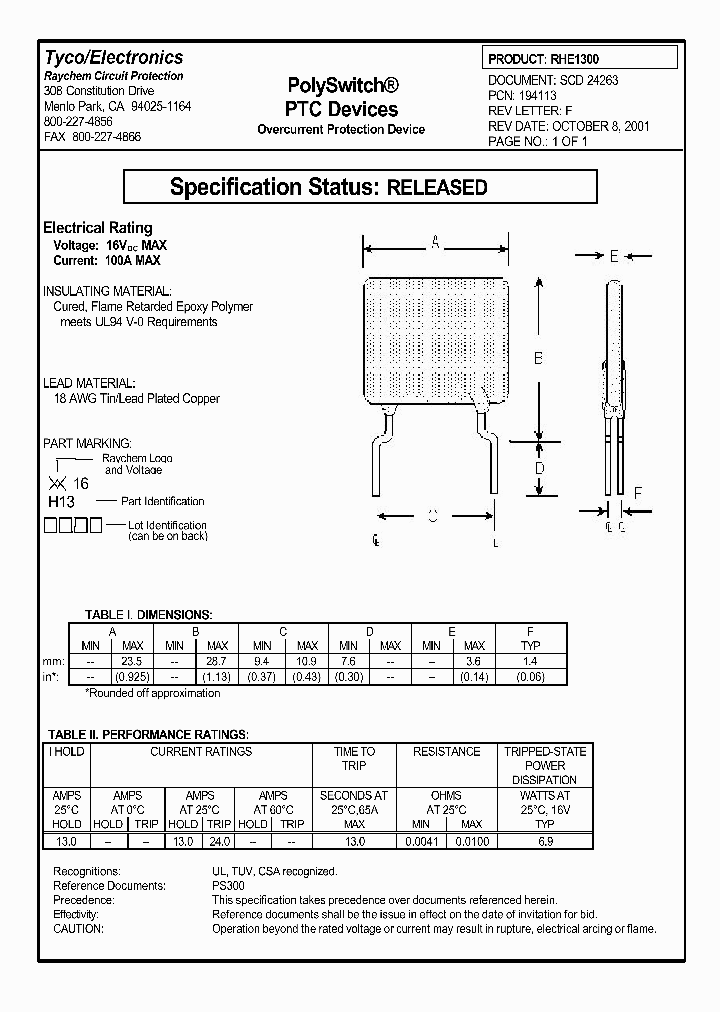 RHE1300_1301784.PDF Datasheet