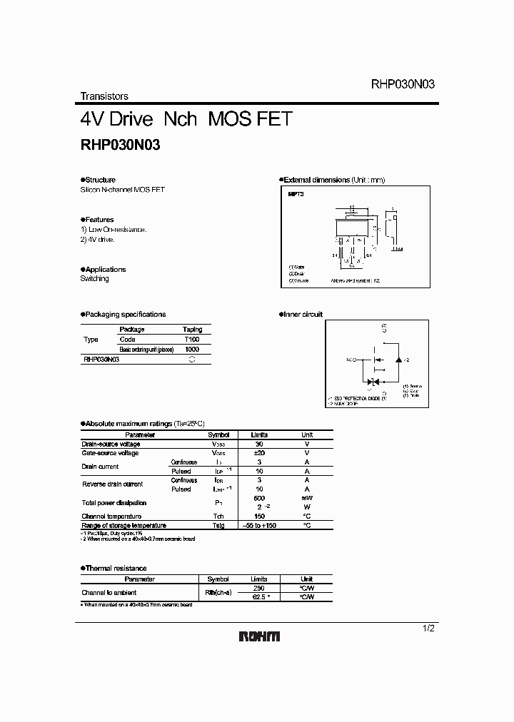 RHP030N03_1301794.PDF Datasheet