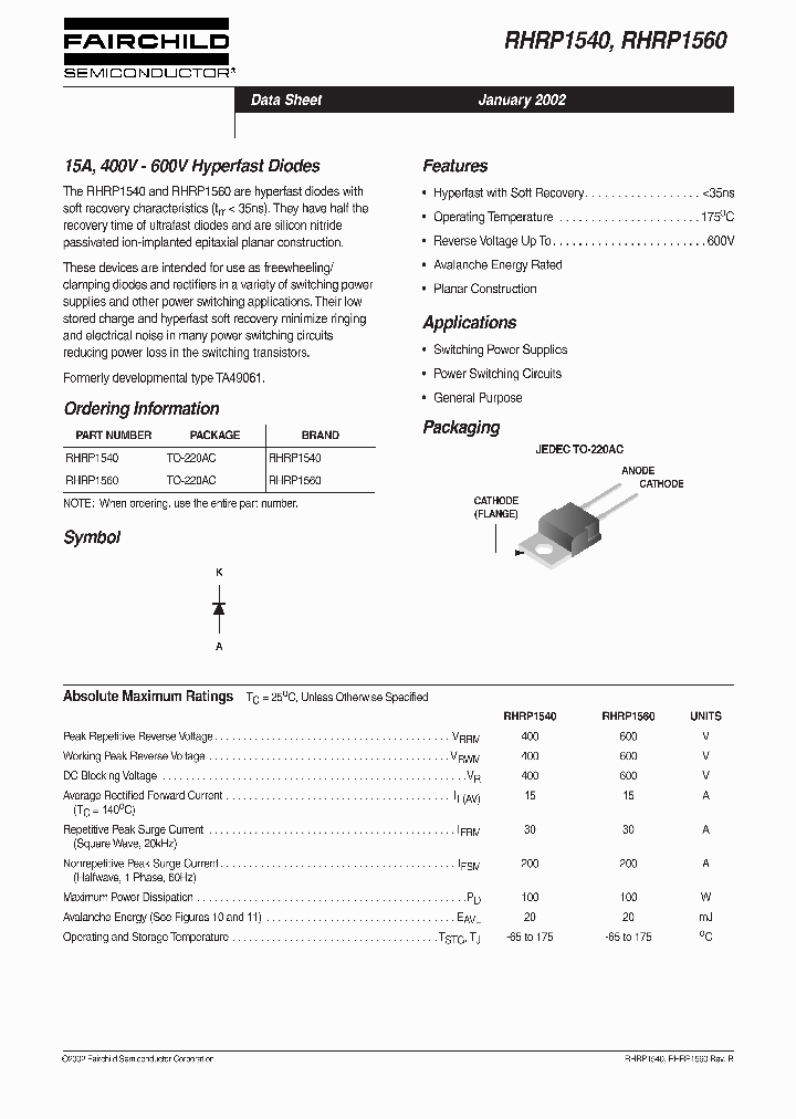 RHRP1540_1161873.PDF Datasheet