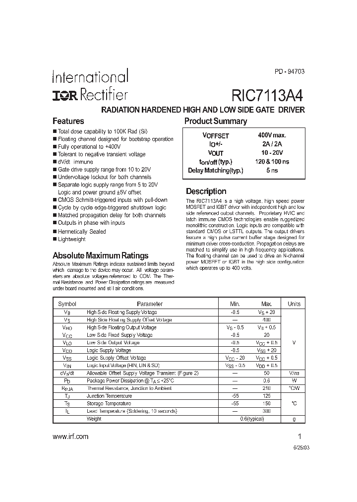 RIC7113A4_1301850.PDF Datasheet