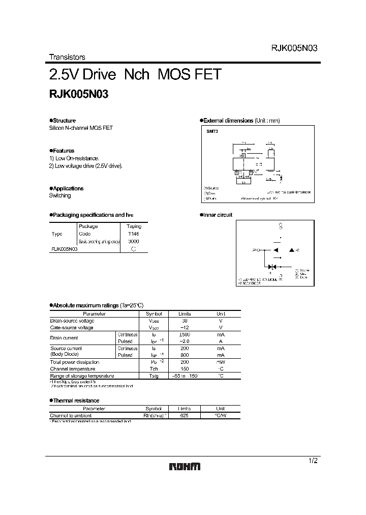 RJK005N03_1139365.PDF Datasheet