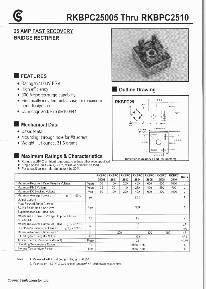 RKBPC2510_1301951.PDF Datasheet