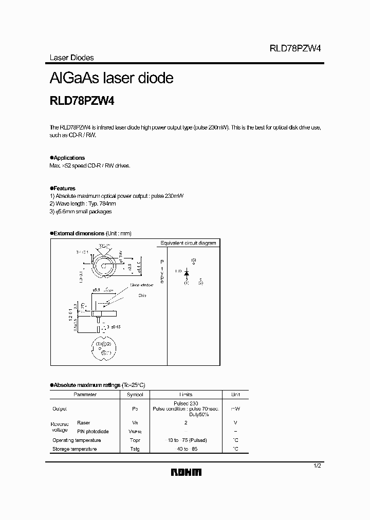 RLD78PZW4_1302073.PDF Datasheet