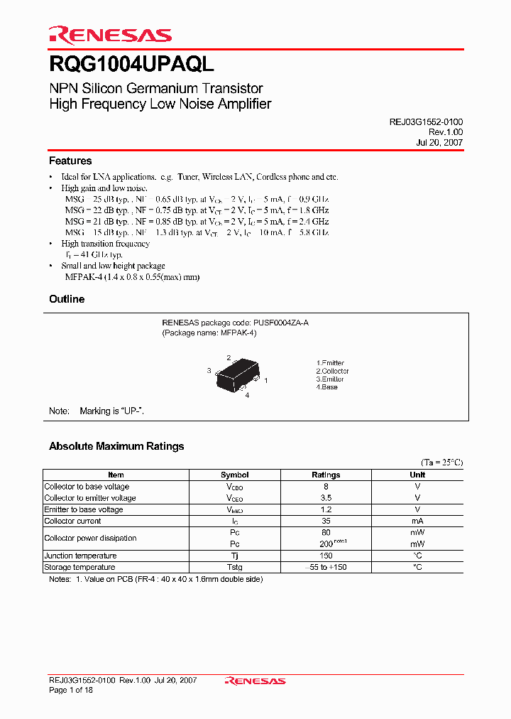 RQG1004UPAQL_1302640.PDF Datasheet