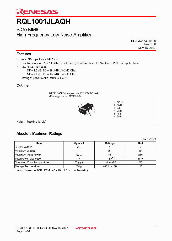 RQL1001JLTL-E_1302644.PDF Datasheet