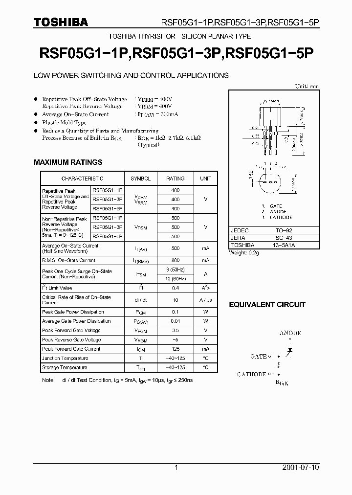 RSF05G1-5P_1302781.PDF Datasheet