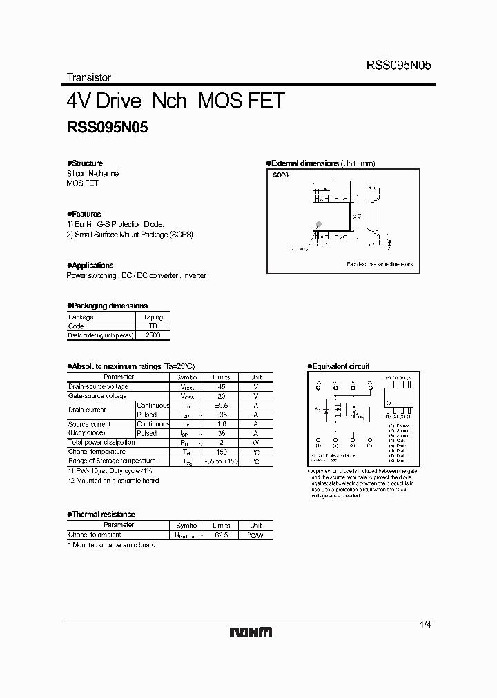RSS095N05_1302809.PDF Datasheet