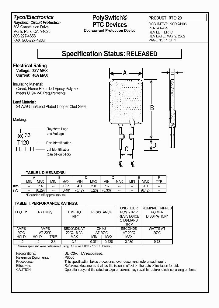 RTE120_1302910.PDF Datasheet