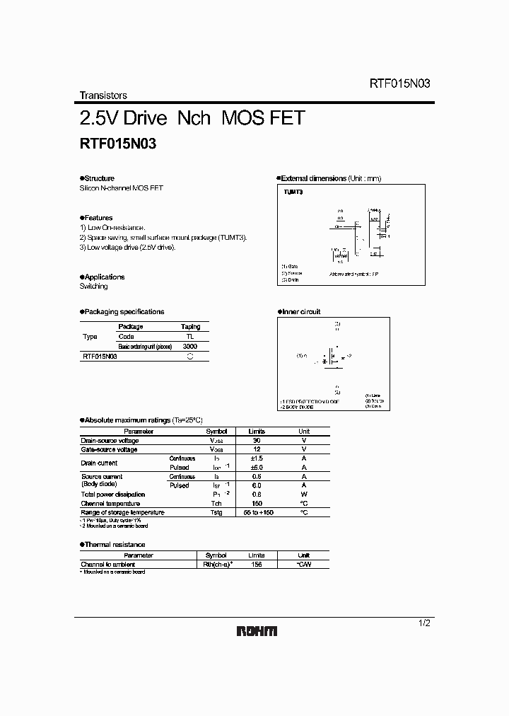 RTF015N03_1302916.PDF Datasheet
