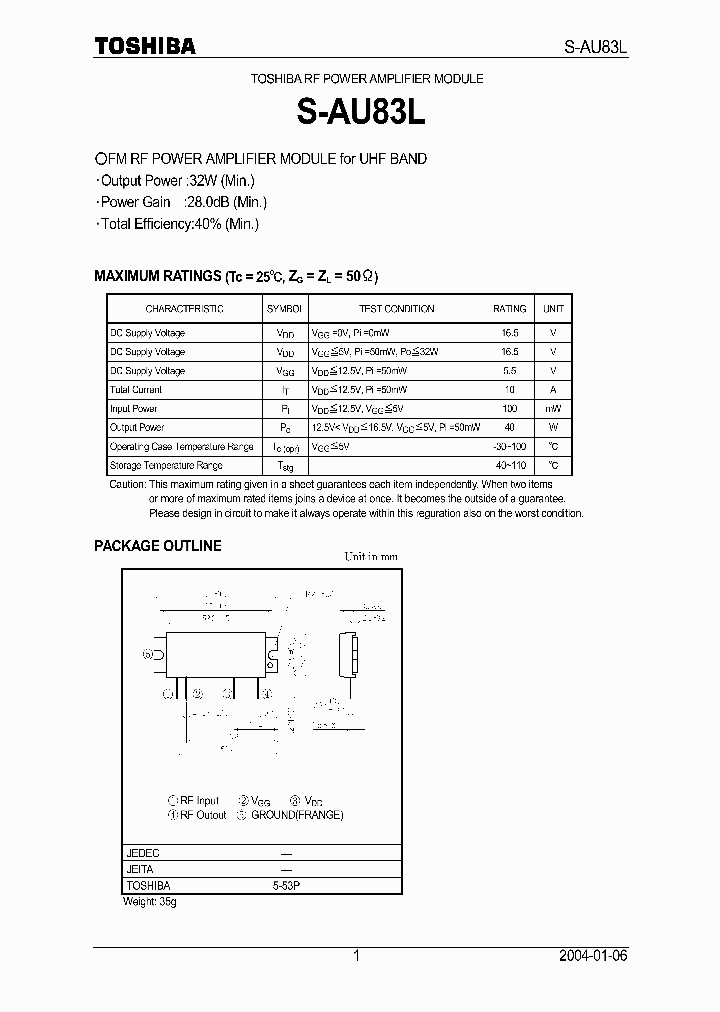 S-AU83L_1031783.PDF Datasheet