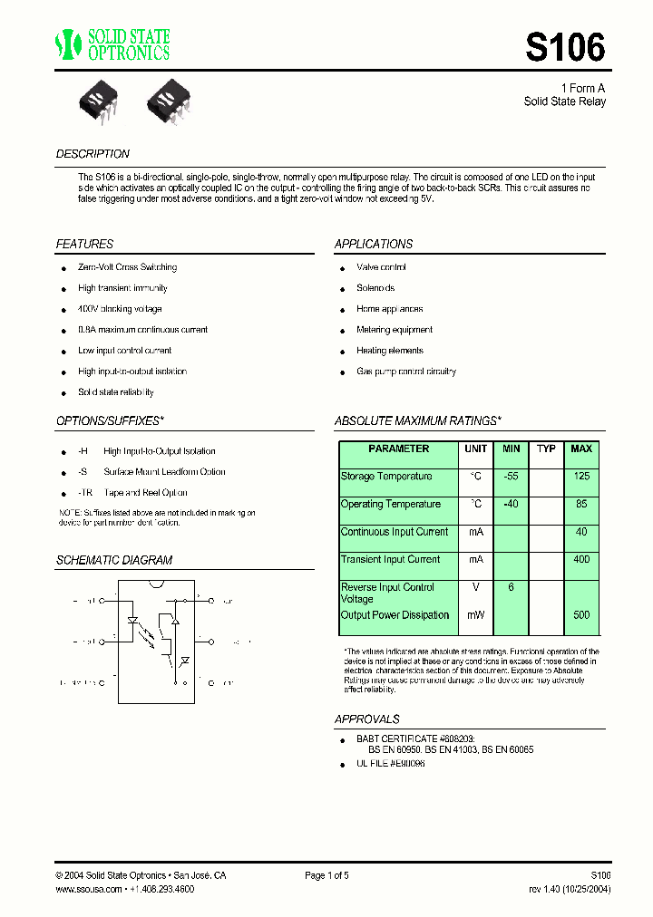 S106_1303181.PDF Datasheet
