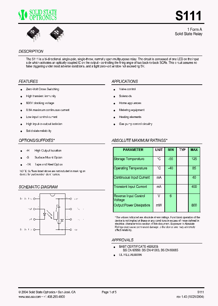S111_1024047.PDF Datasheet