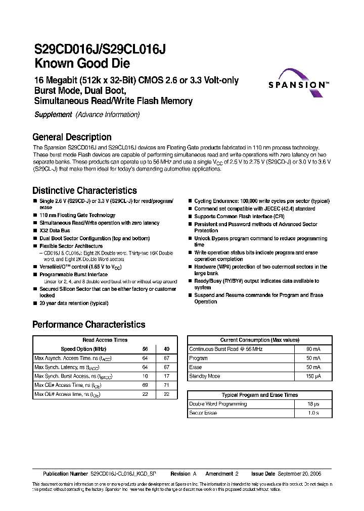 S29CL016J0JDGH034_669995.PDF Datasheet